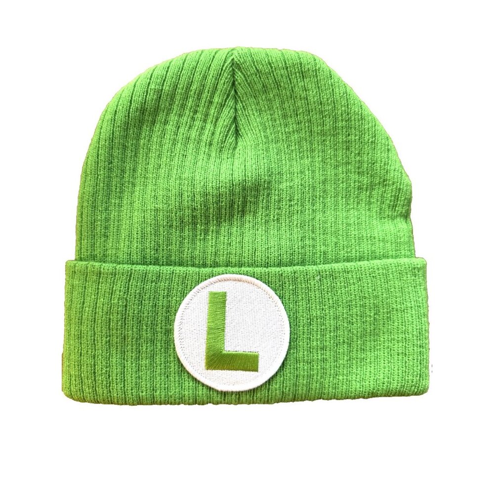 Super Mario Bros Luigi Beanie Hat OS 14+ Unisex Green